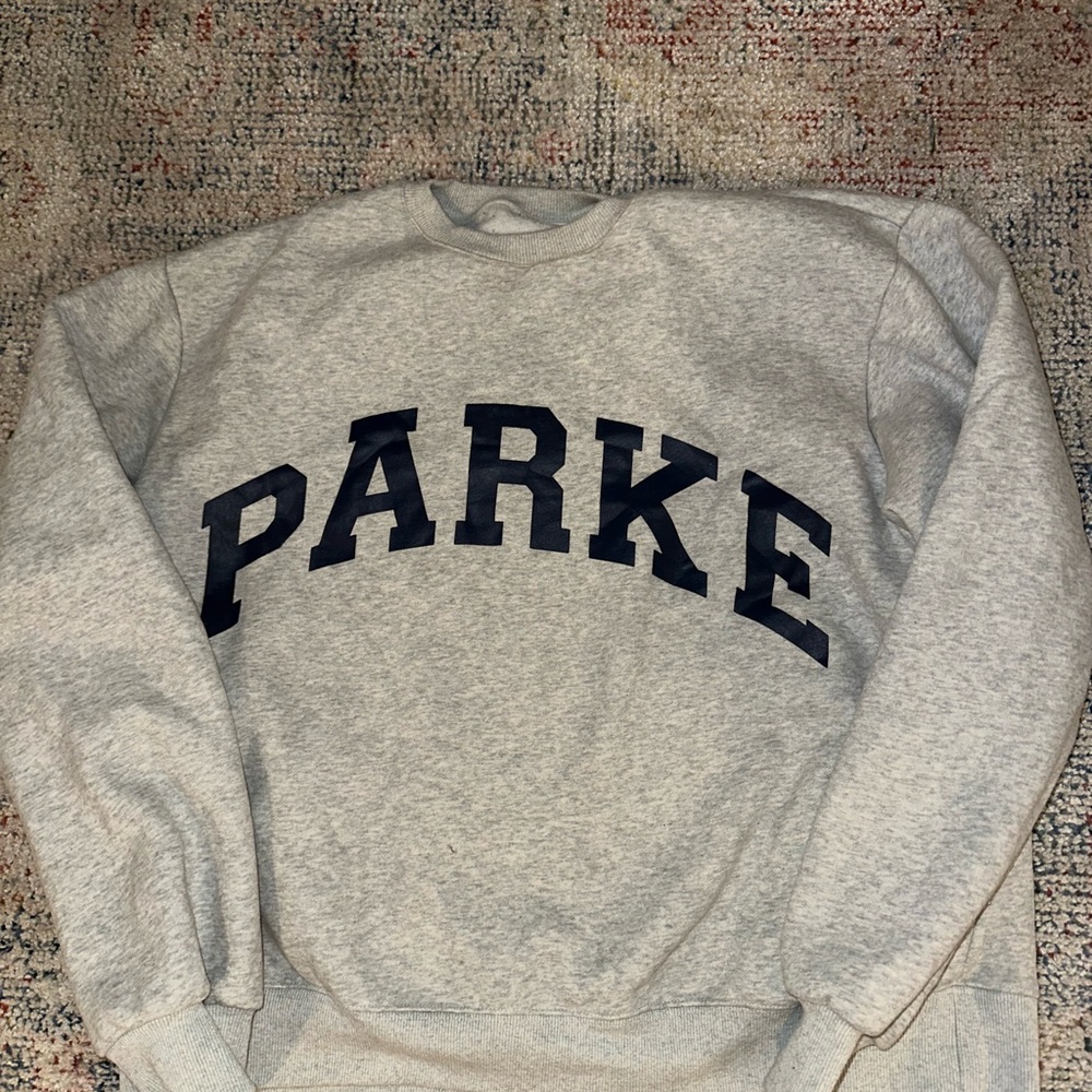 Parke Crewneck Sweater in Gray and Black